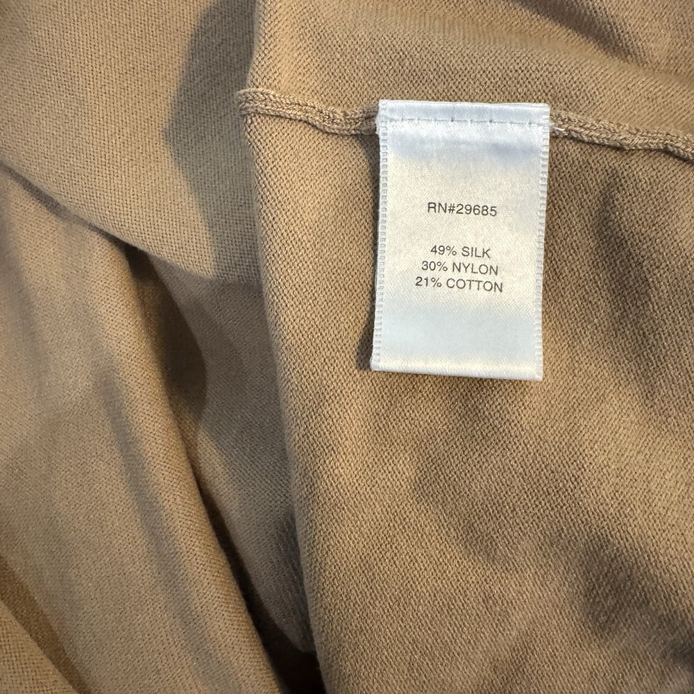 Pendleton Tan Mock Neck Pullover Sweater Silk Ble… - image 4